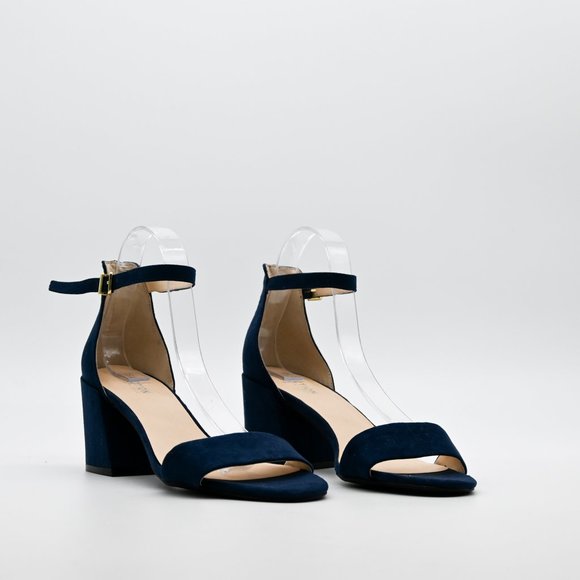 REACTION Kenneth Cole Holly Ankle Strap Sandal Blue Heel - Picture 7 of 7
